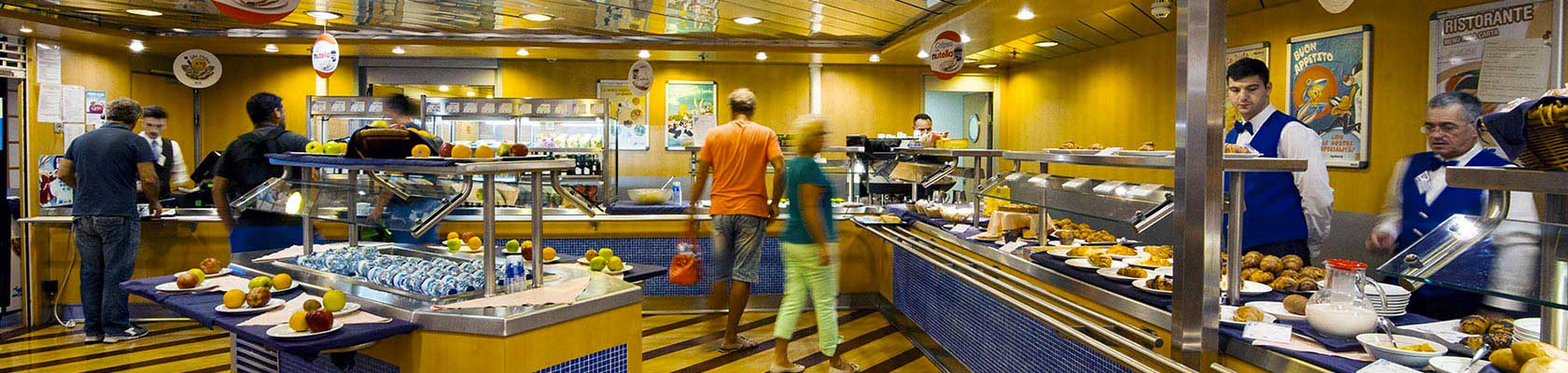 Self service restaurant on board good, fast and convenient